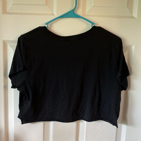 Abercrombie & Fitch Crop Top Women’s Size Small Short Sleeve Checked Graphic - Picture 6 of 10